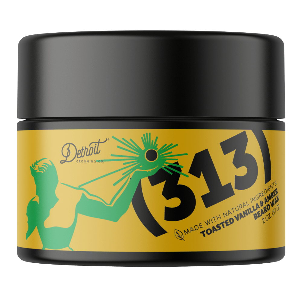 Detroit Grooming Co. Moustache Wax 313: Toasted Vanilla & Amber Strong Hold Beard Wax - 313