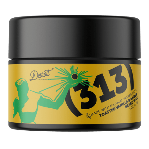 Detroit Grooming Co. Moustache Wax 313: Toasted Vanilla & Amber Strong Hold Beard Wax - 313